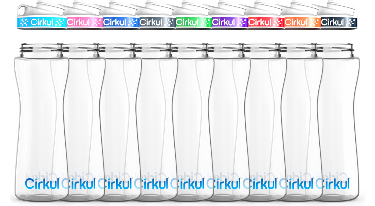 Custom 22oz. Plastic Bottle & Comfort Grip Lid